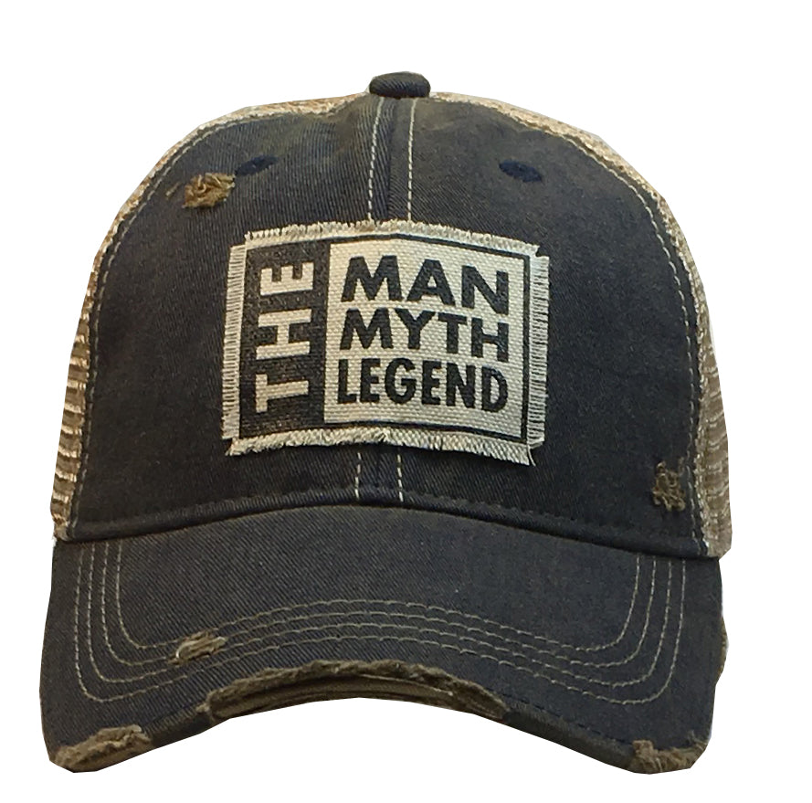 "The Man The Myth The Legend" Distressed Trucker Cap