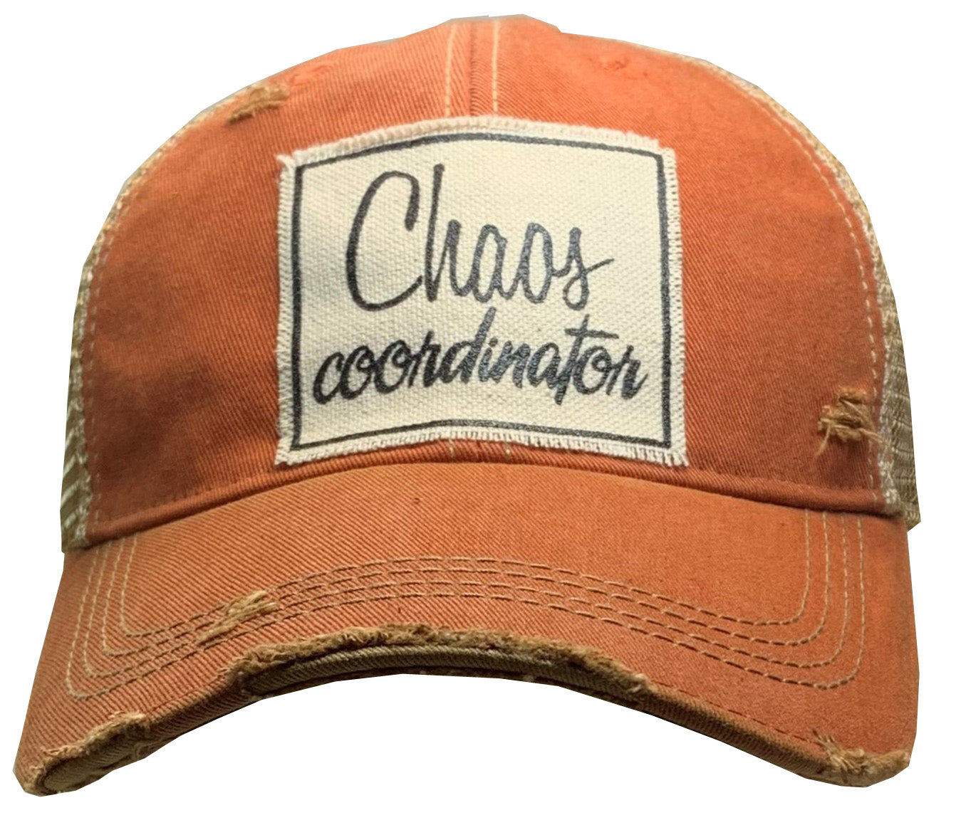 "Chaos Coordinator" Distressed Trucker Cap