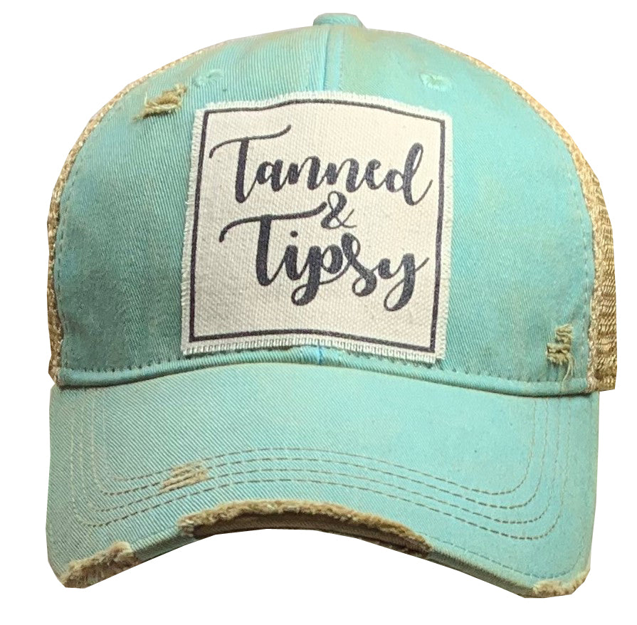 "Tanned & Tipsy" Distressed Trucker Cap