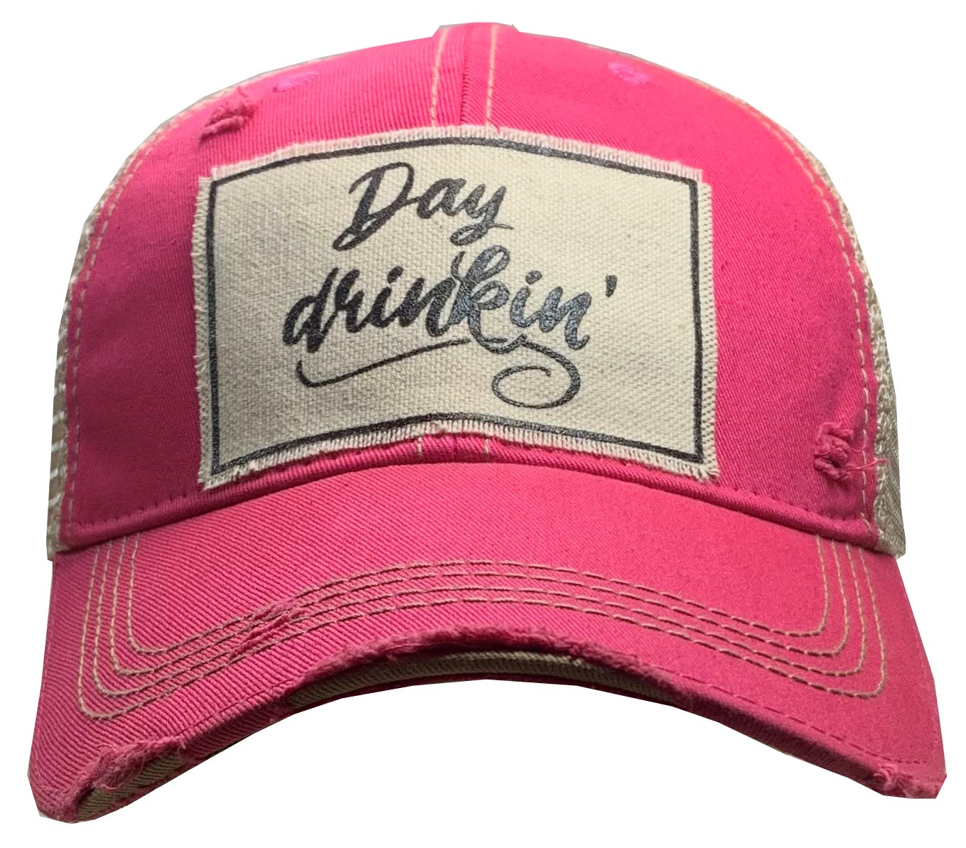 "Day Drinkin' " Distressed Trucker Cap