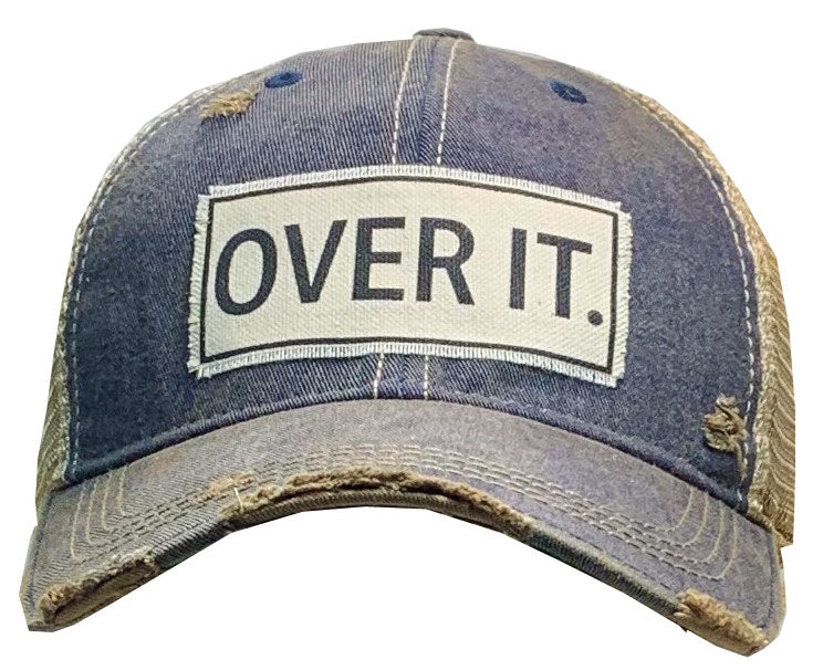 "Over It" Distressed Trucker Cap