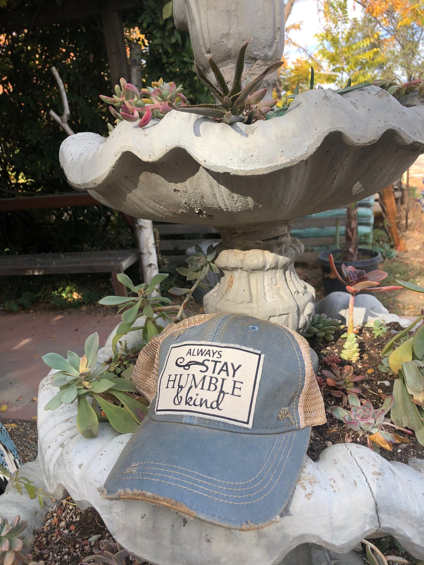 "Always Stay Humble & Kind" Distressed Trucker Cap