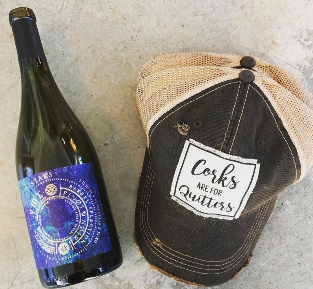 "Corks Are For Quitters" Distressed Trucker Cap