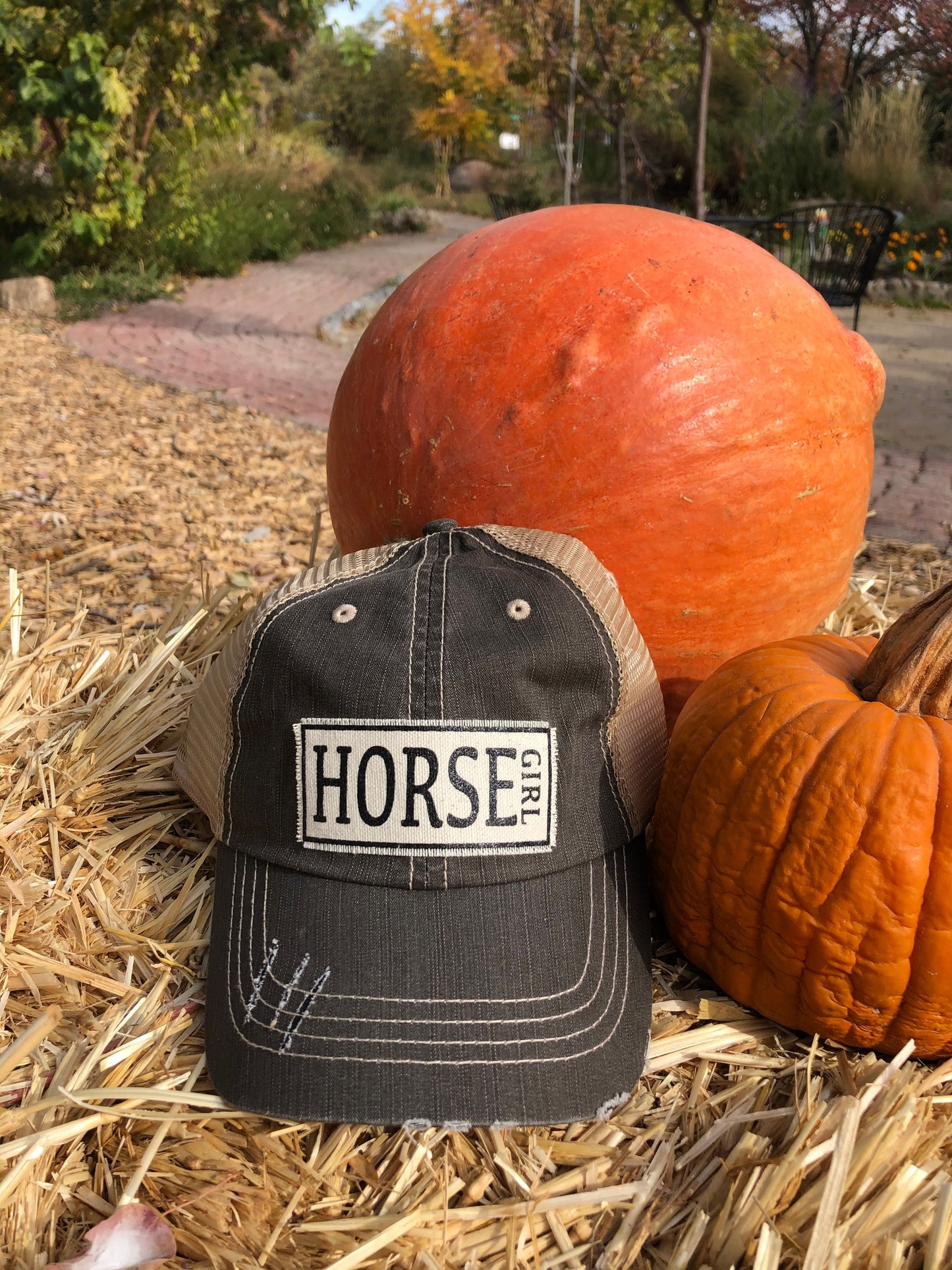 "Horse Girl" Distressed Trucker Cap