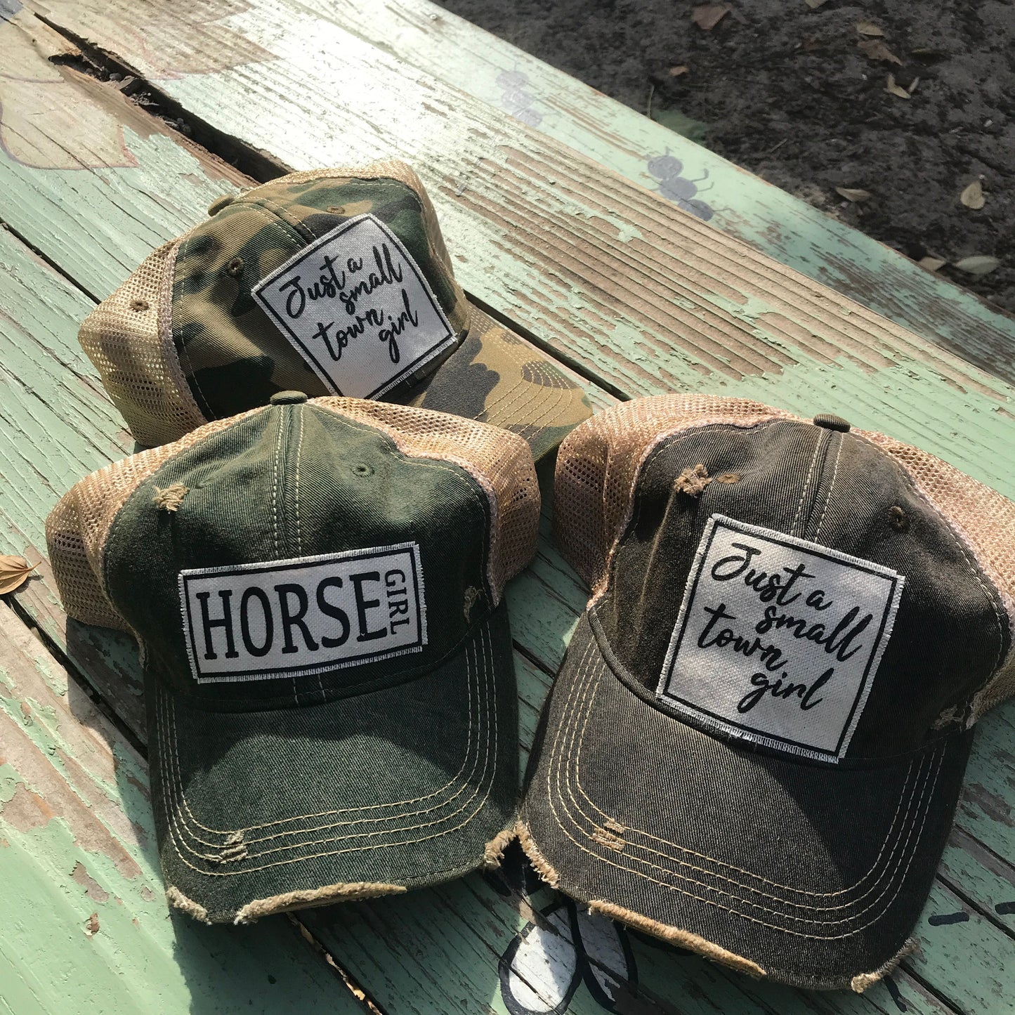 "Horse Girl" Distressed Trucker Cap