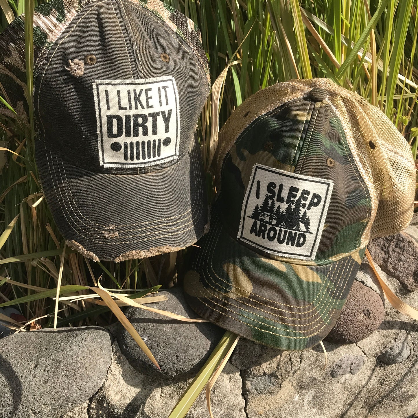 "I Like It Dirty" Distressed Trucker Cap