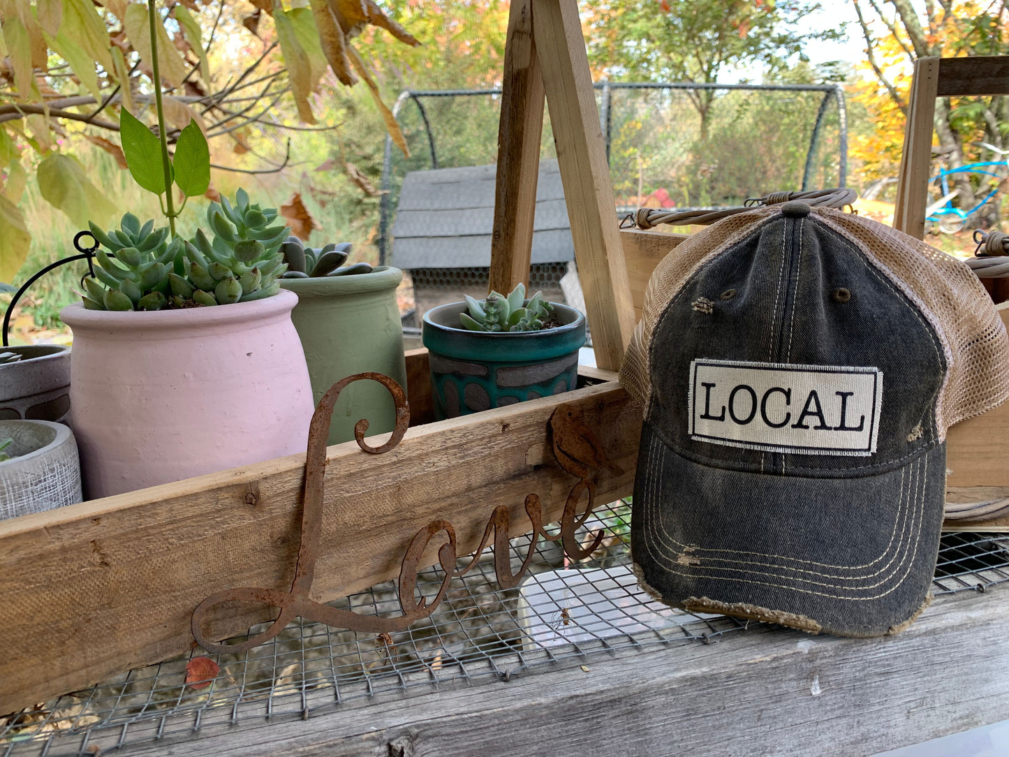 "LOCAL" Distressed Trucker Cap