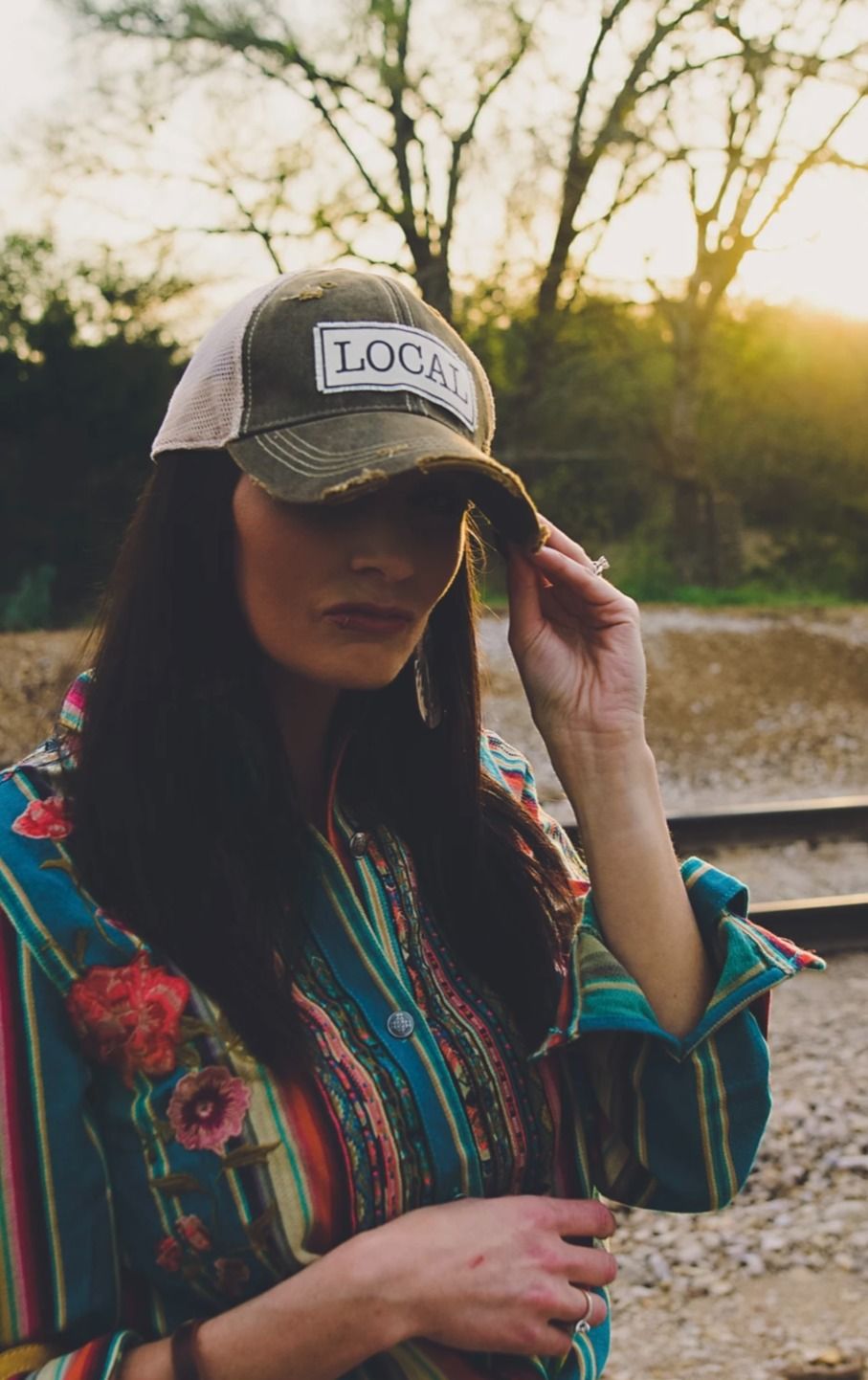"LOCAL" Distressed Trucker Cap