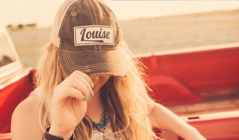 "Louise" Distressed Trucker Cap