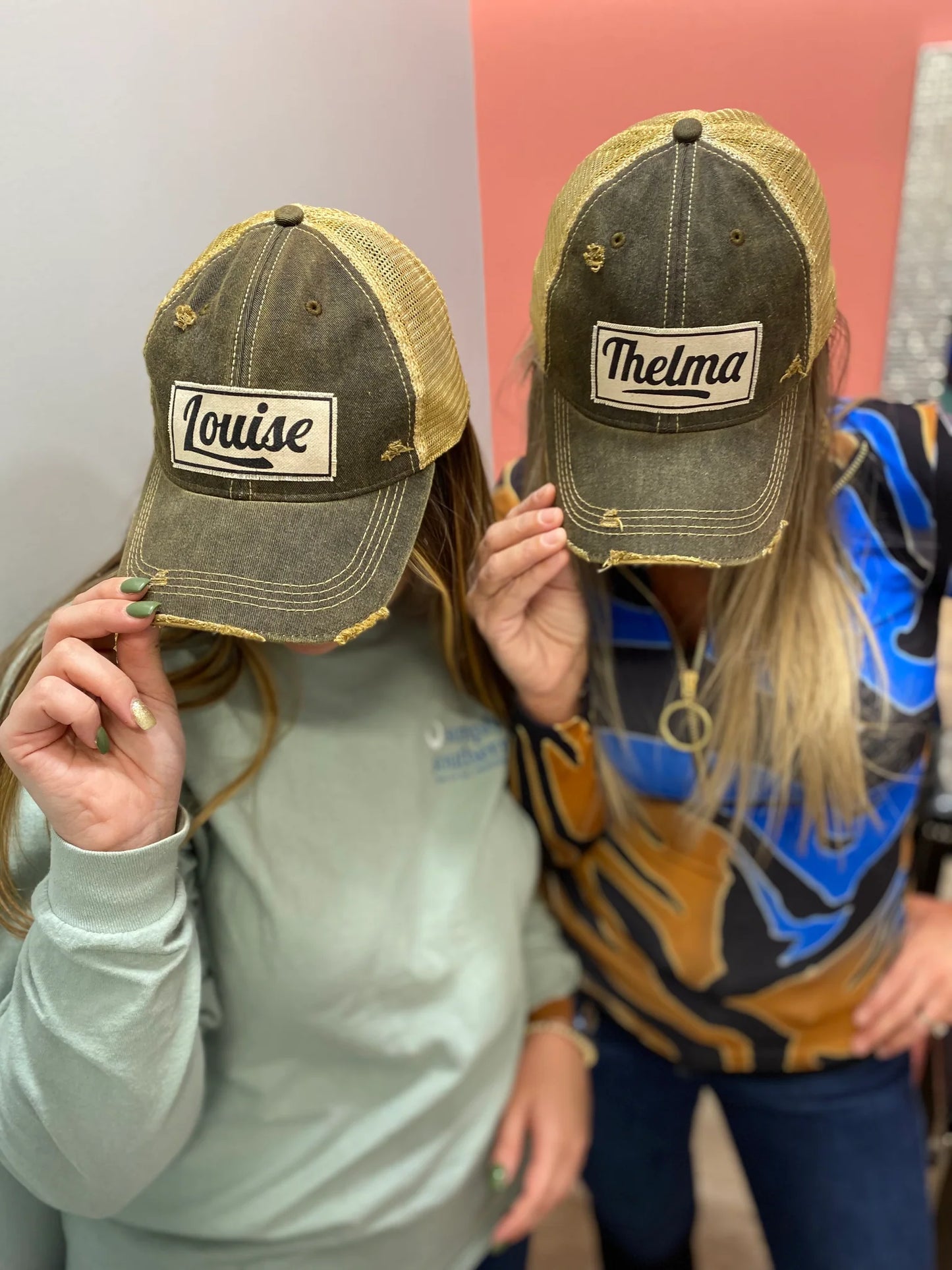 "Louise" Distressed Trucker Cap