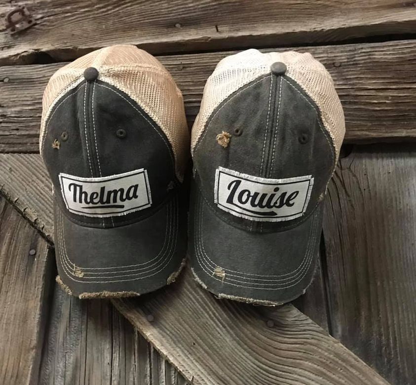 "Louise" Distressed Trucker Cap