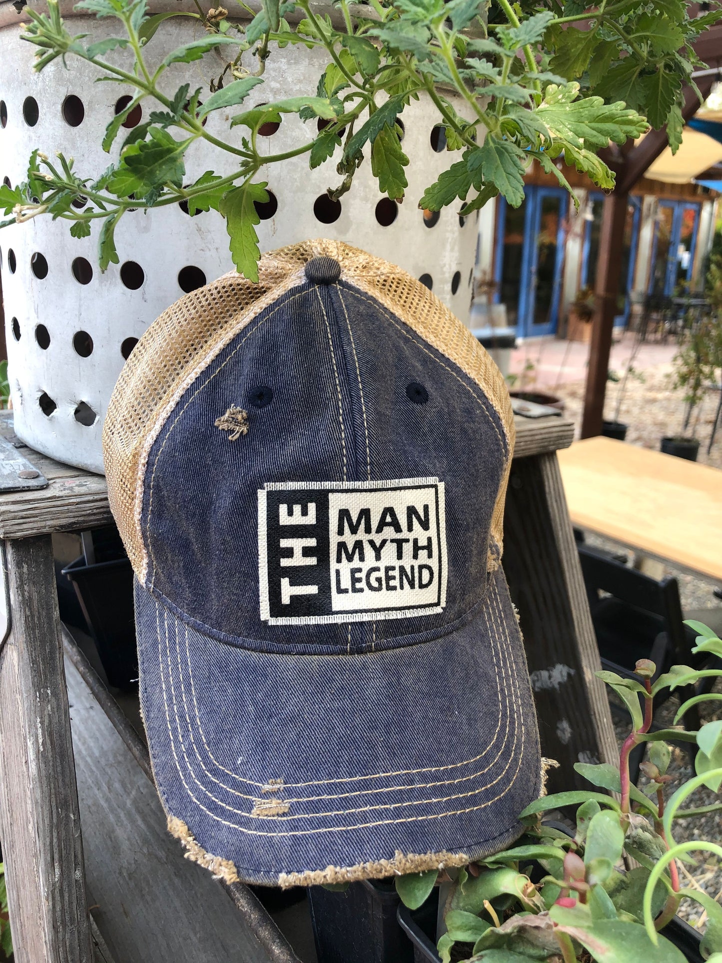 "The Man The Myth The Legend" Distressed Trucker Cap