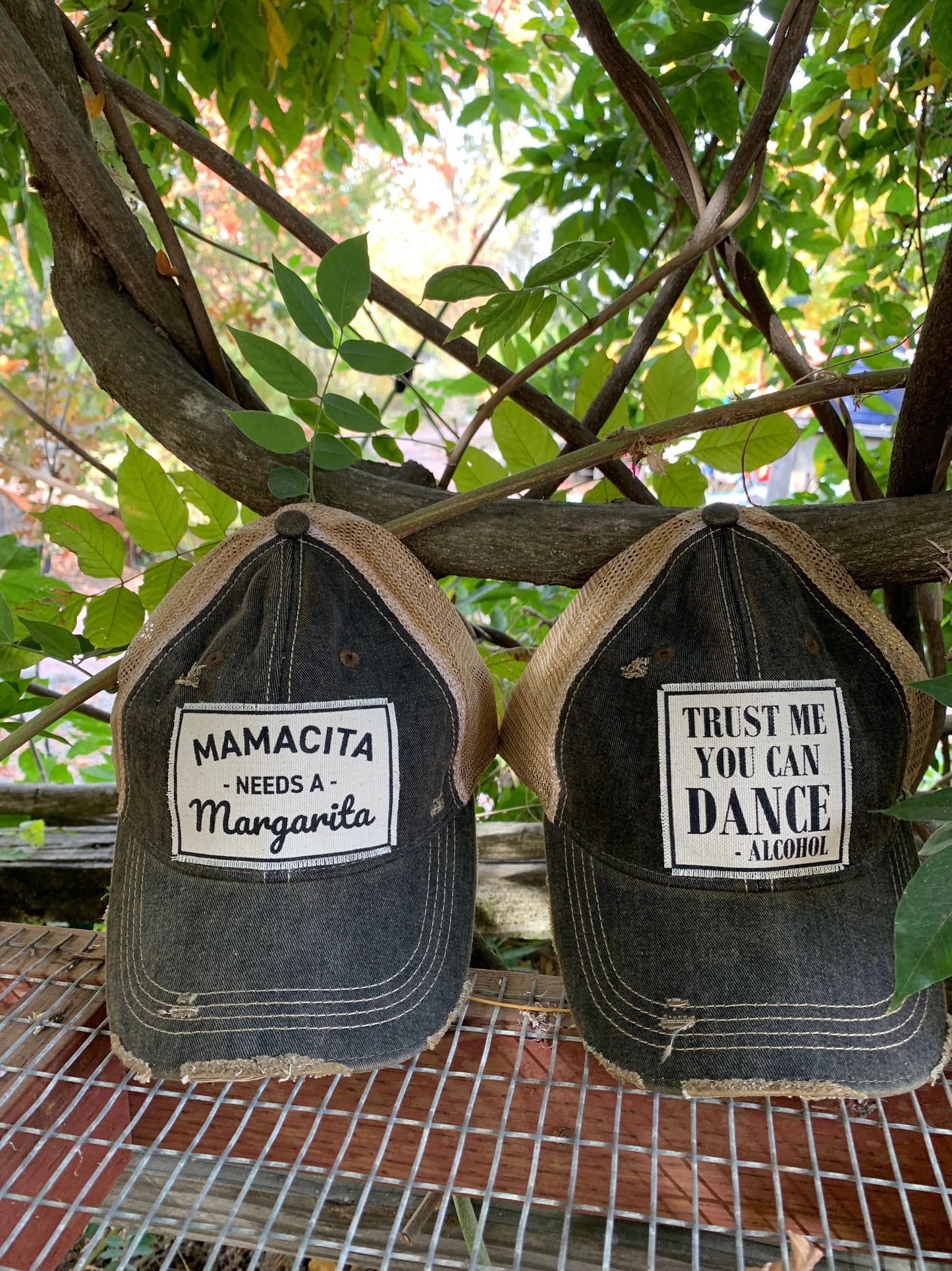 "Trust Me You Can Dance--Alcohol" Distressed Trucker Cap