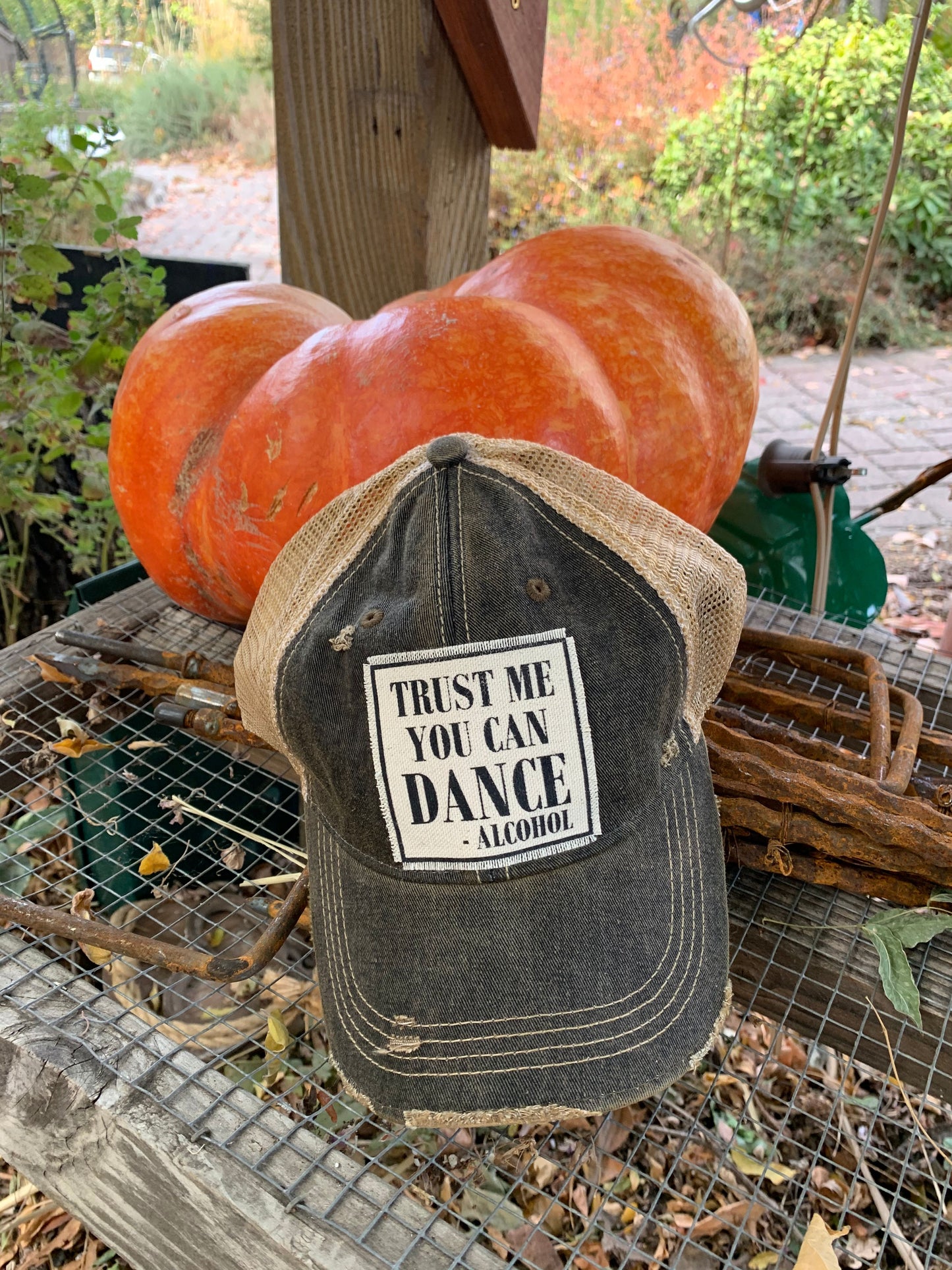 "Trust Me You Can Dance--Alcohol" Distressed Trucker Cap