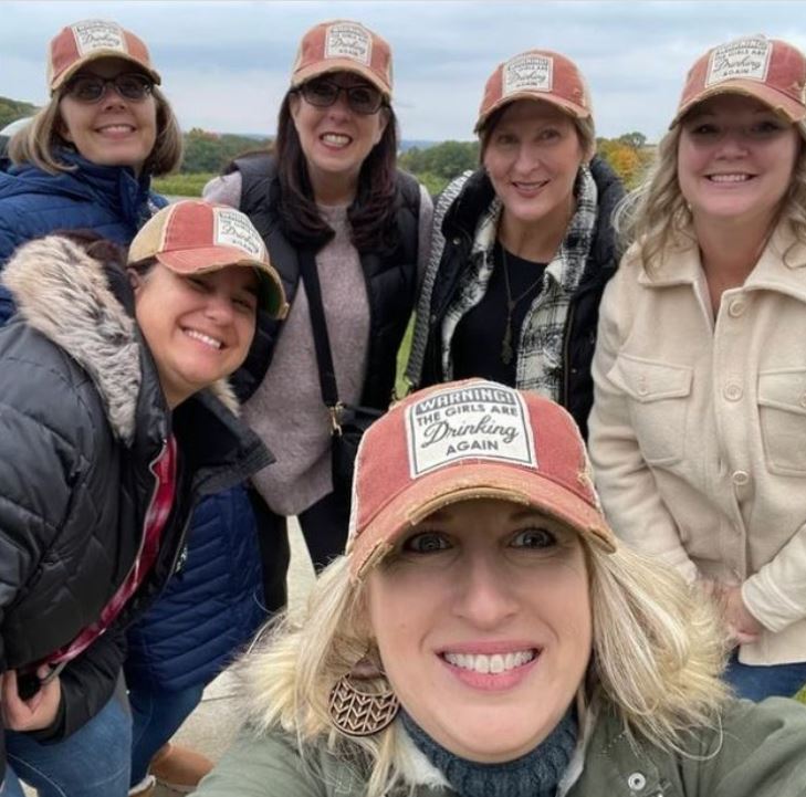 "Warning The Girls Are Drinking Again" Distressed Trucker Cap