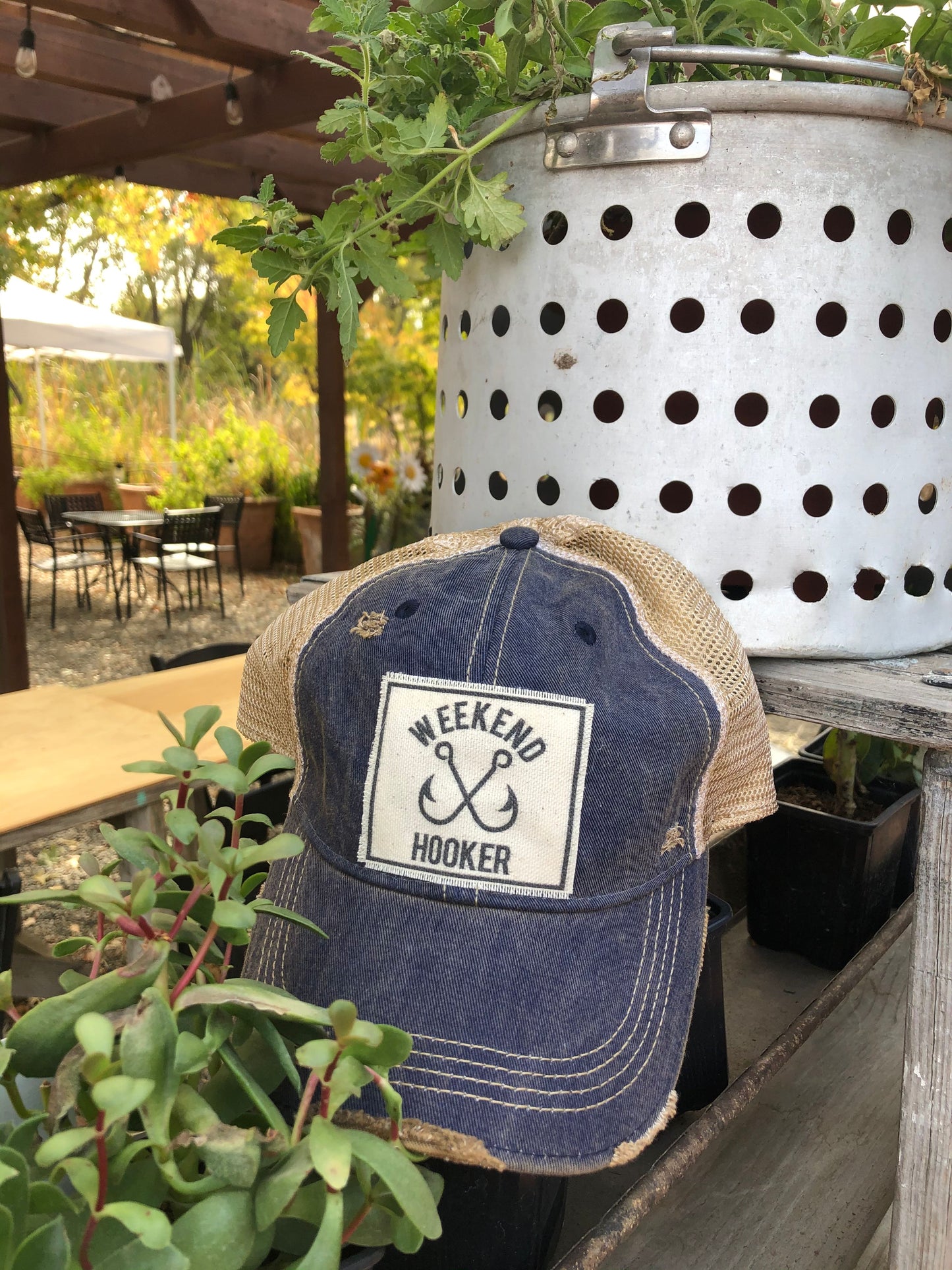 "Weekend Hooker" Distressed Trucker Cap