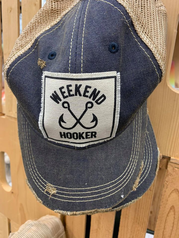 "Weekend Hooker" Distressed Trucker Cap