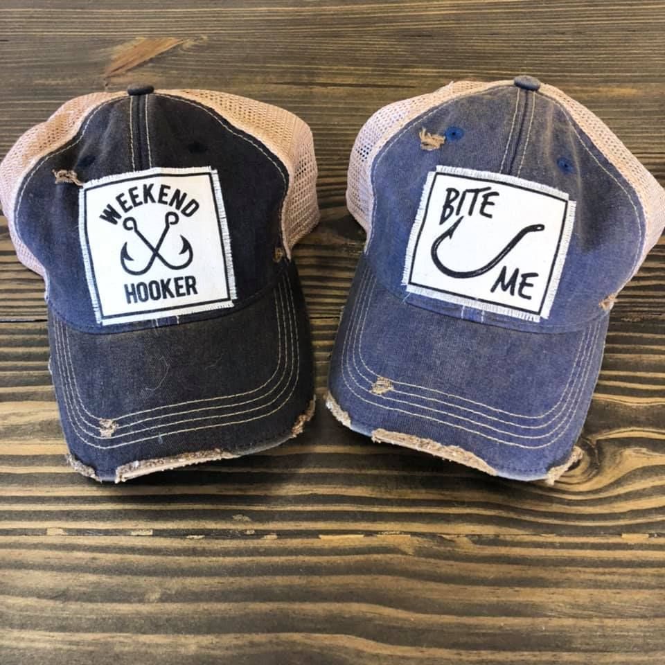 "Weekend Hooker" Distressed Trucker Cap
