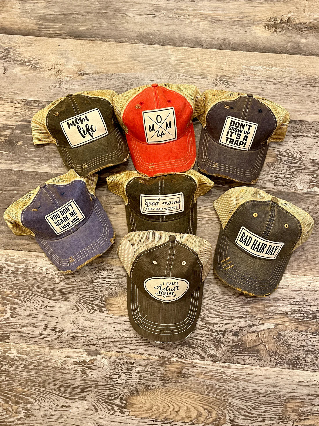 "You Don't Scare Me I Have Kids" Distressed Trucker Cap