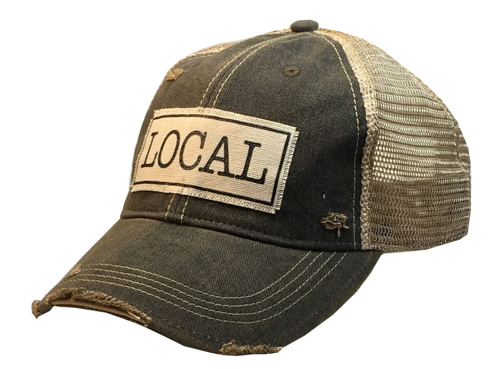 "LOCAL" Distressed Trucker Cap
