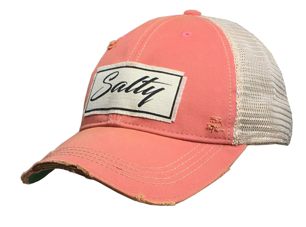 "Salty" Distressed Trucker Cap