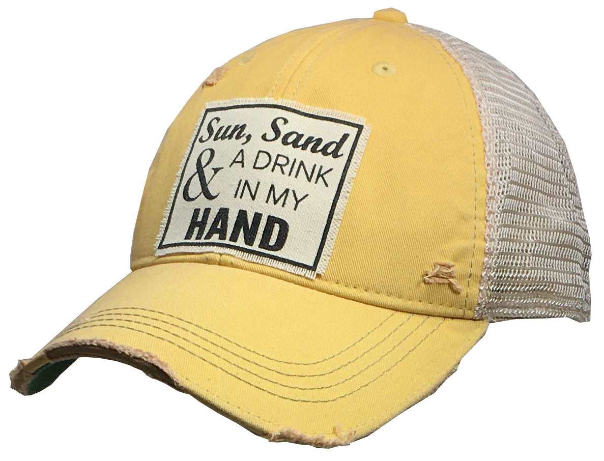 "Sun Sand & A Drink In My Hand" Trucker Cap