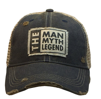 "The Man The Myth The Legend" Distressed Trucker Cap