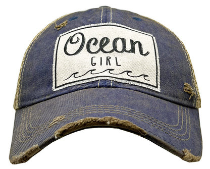 "Ocean Girl" Distressed Trucker Cap