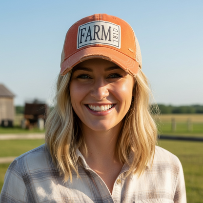 "Farm Girl"  Women's Trucker Baseball Cap