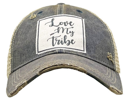 "Love My Tribe" Distressed Trucker Cap