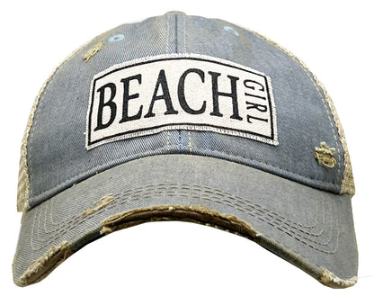 "Beach Girl" Distressed Trucker Cap