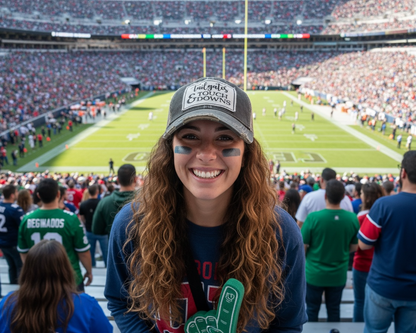 "Tailgates & Touchdowns" Distressed Trucker Cap