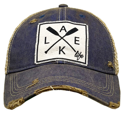 "Lake Life" Distressed Trucker Cap