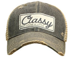"Classy But I Cuss A Little" Distressed Trucker Cap