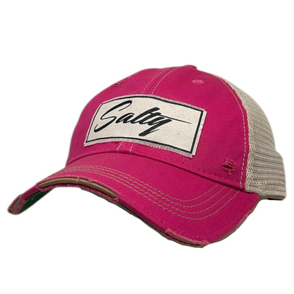 "Salty" Distressed Trucker Cap
