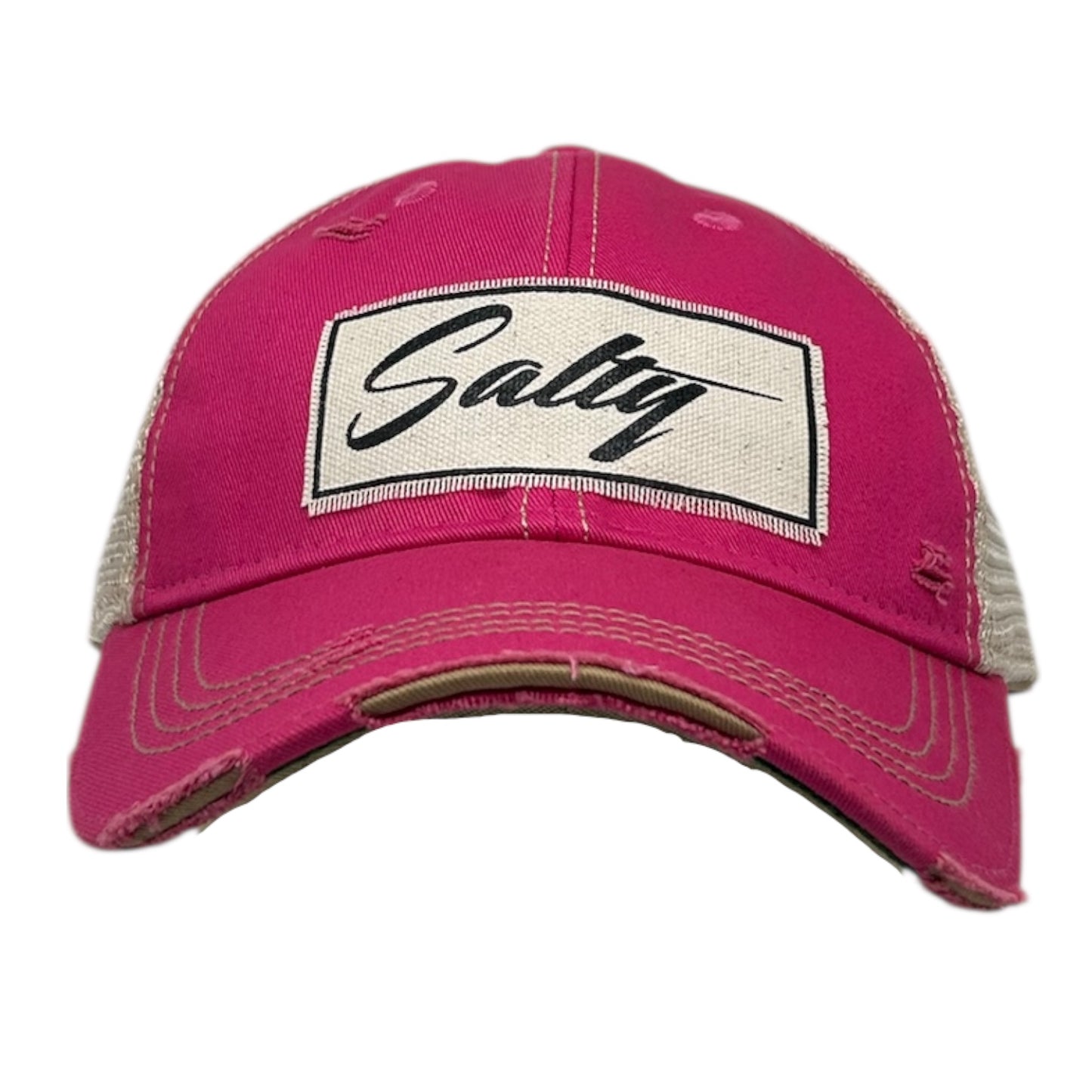 "Salty" Distressed Trucker Cap