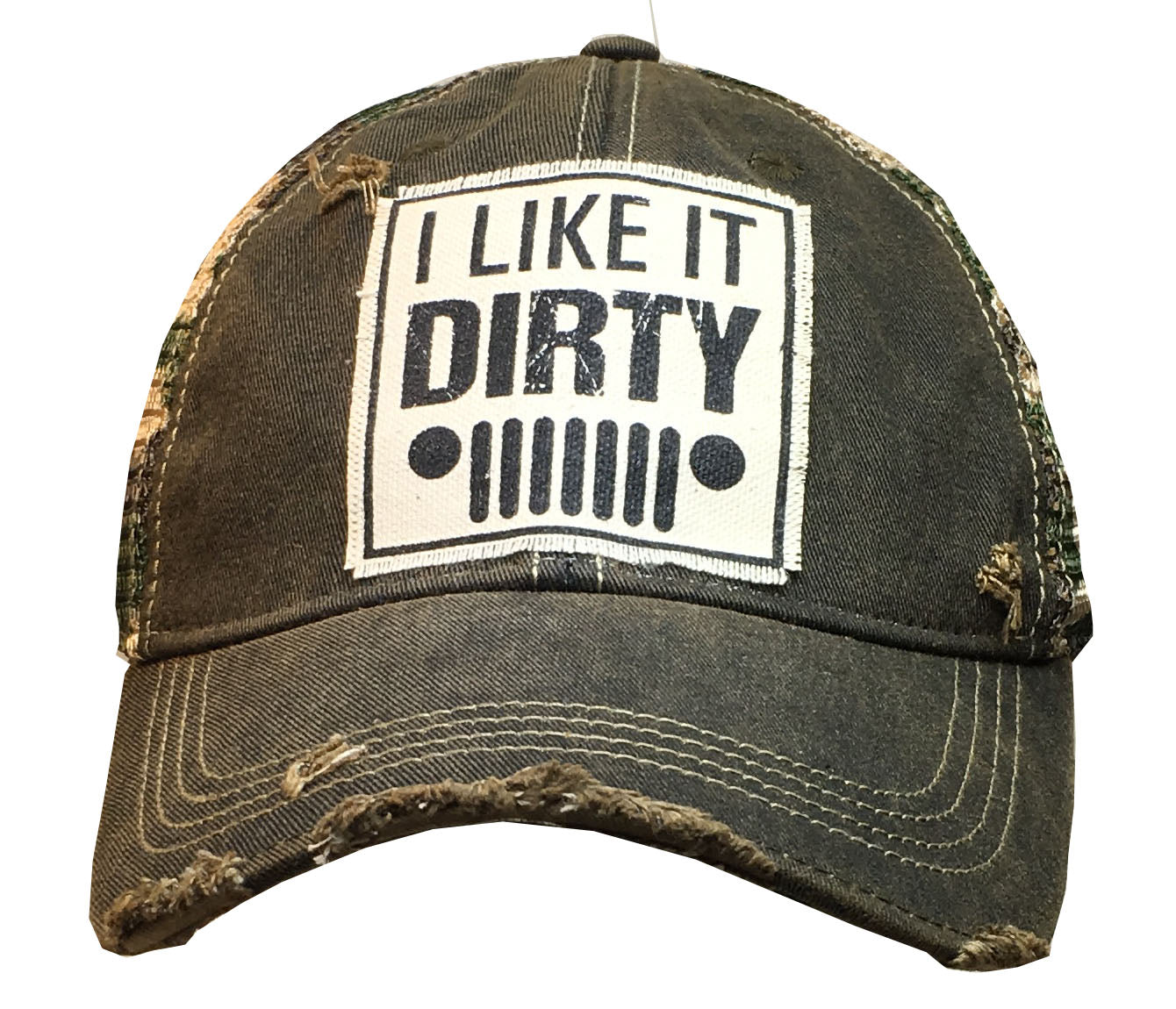 "I Like It Dirty" Distressed Trucker Cap