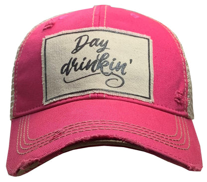 "Day Drinkin' " Distressed Trucker Cap