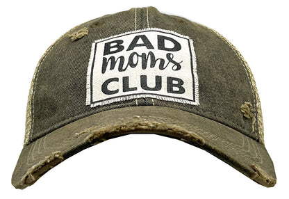 "Bad Mom's Club" Distressed Trucker Cap