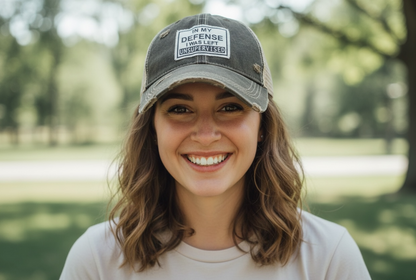 "In My Defense I Was Left Unsupervised"  Distressed Trucker Cap