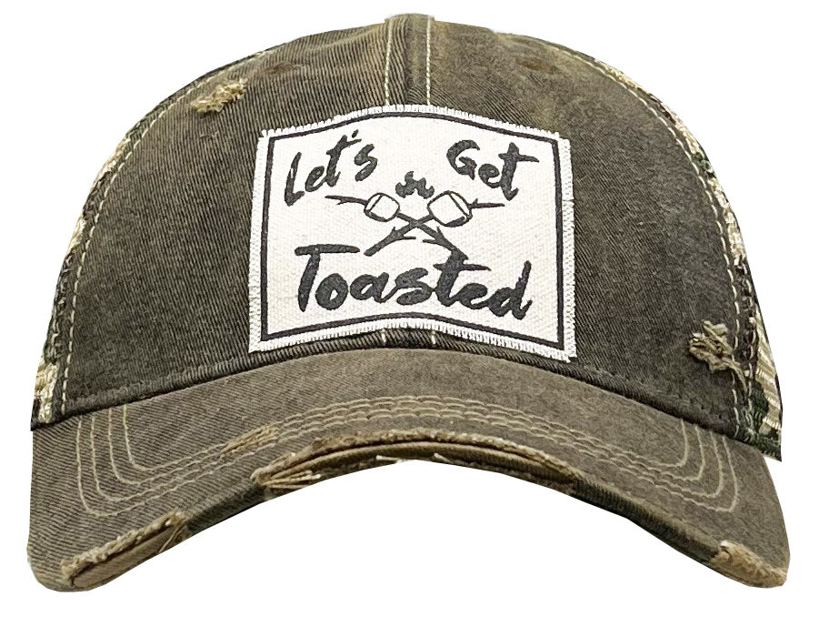 "Let's Get Toasted" Distressed Trucker Cap