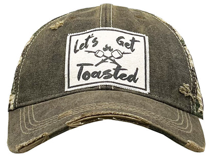 "Let's Get Toasted" Distressed Trucker Cap