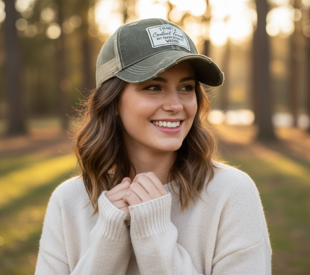 "I'm Not A Control Freak But You're Doing It Wrong" Distressed Trucker Cap