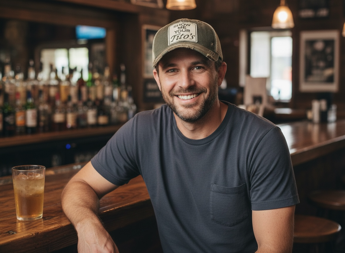 "Show Me Your Tito's"  Distressed Trucker Cap