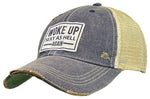 "Woke Up Sexy As Hell Again" Distressed Trucker Cap