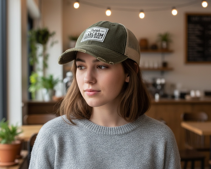 "Fresh Sarcasm Served Daily" Distressed Trucker Cap