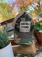 "American Strong" Vintage Distressed Trucker Cap