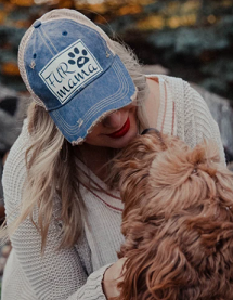 "Fur Mama" Distressed Trucker Cap