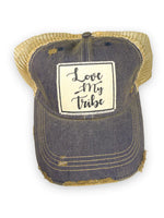 "Love My Tribe" Distressed Trucker Cap