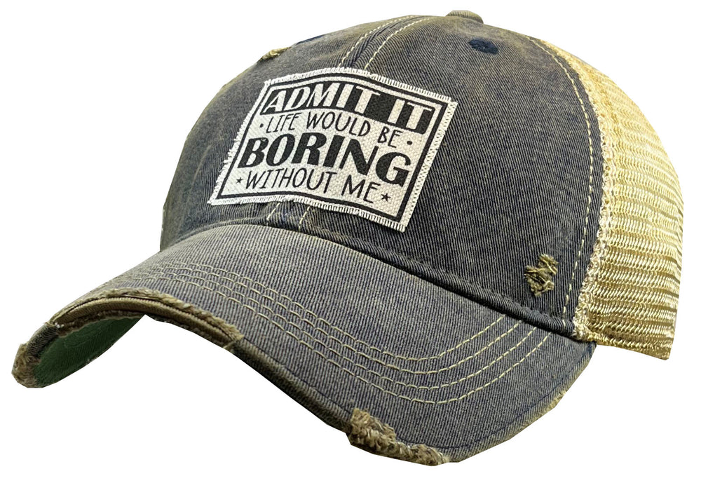 Distressed Trucker Hats Life Is Better on A Boat